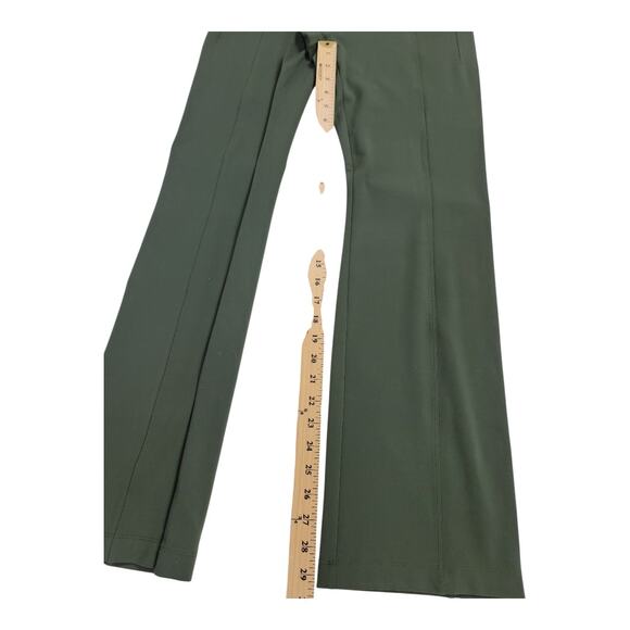 Athleta Delancey Straight Leg Flat Front Pants‎ Green Women's Size Medium NWT - Picture 12 of 14
